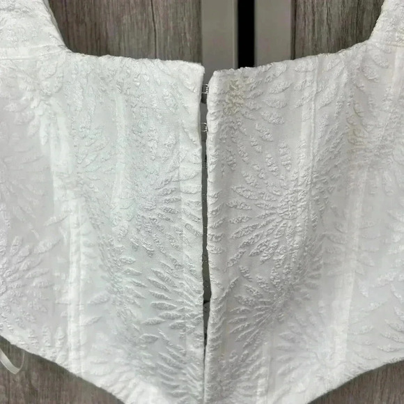 Princess Polly Bustier Corset Sz 12 White Textured NEW - Picture 4 of 10